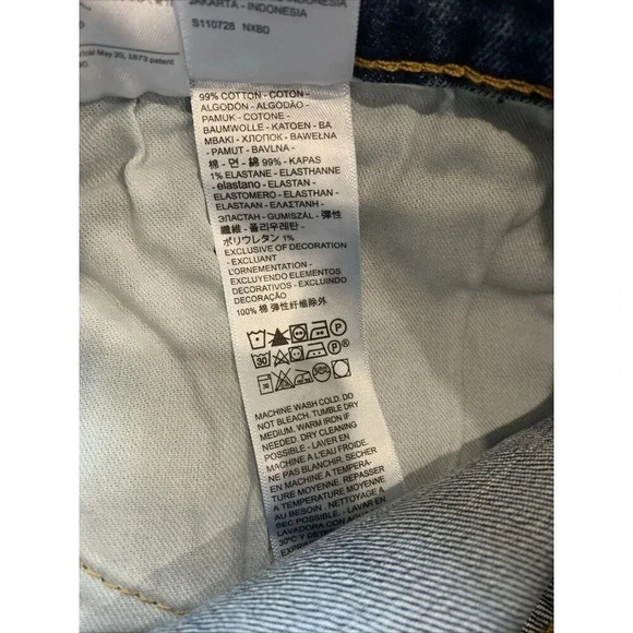 Levi's 505 Men's Blue Regular Fit Straight Leg Jeans Size 36x34 NWT - Picture 11 of 12